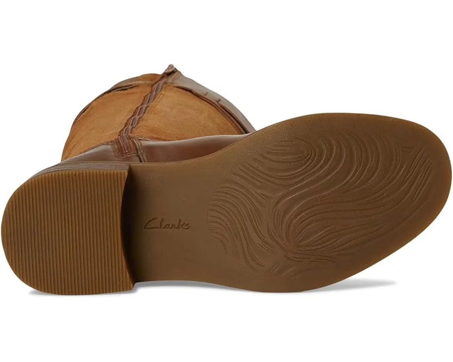 Ботинки до колена Clarks Maye Carly с молнией сбоку и деталью на пряжке