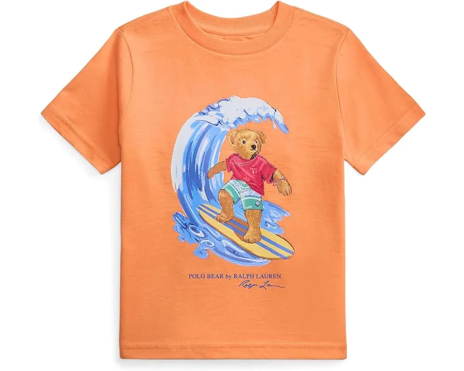 Детская футболка Polo Ralph Lauren с мишкой Поло из хлопкового джерси