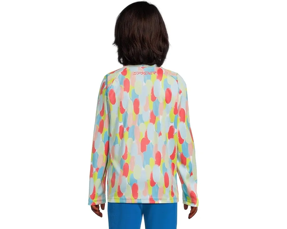 Детская толстовка Spyder Kids Reflect 1/2 Zip с защитой UPF 50+ и зимним принтом