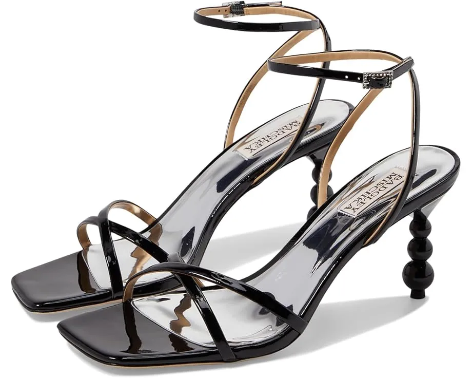 Босоножки Badgley Mischka Callie на шпильке с перекрестными ремешками и жемчужным декором