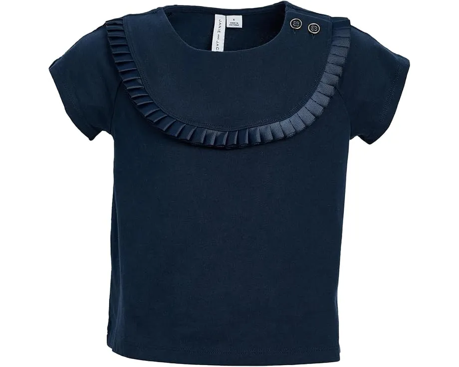 Верх Janie and Jack с плиссированной кокеткой и отделкой лентой