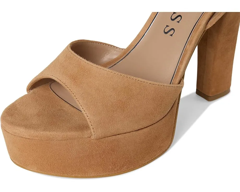 Туфли GUESS Hitten на устойчивом каблуке из замши с ремешком