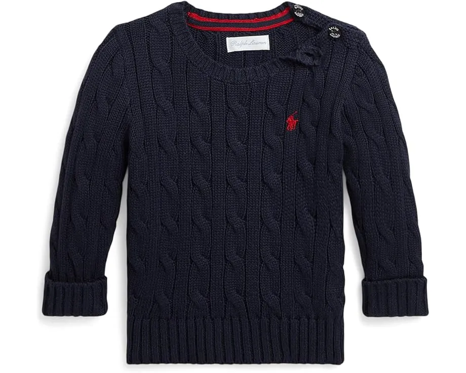 Свитер из хлопка с рельефной резинкой Polo Ralph Lauren Kids для младенцев