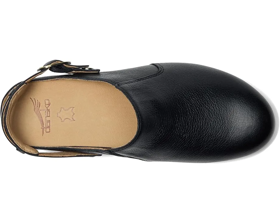 Dansko Millie самые низкие клоги с пряжкой и вощеной кожей