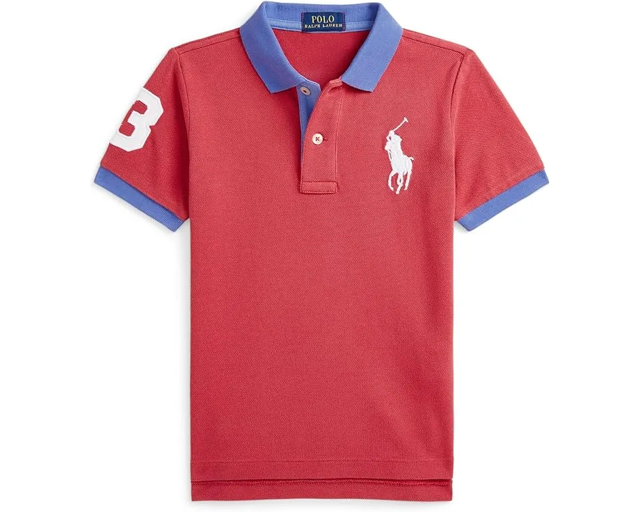 Поло Polo Ralph Lauren Kids из хлопковой сетки Big Pony с цветными блоками