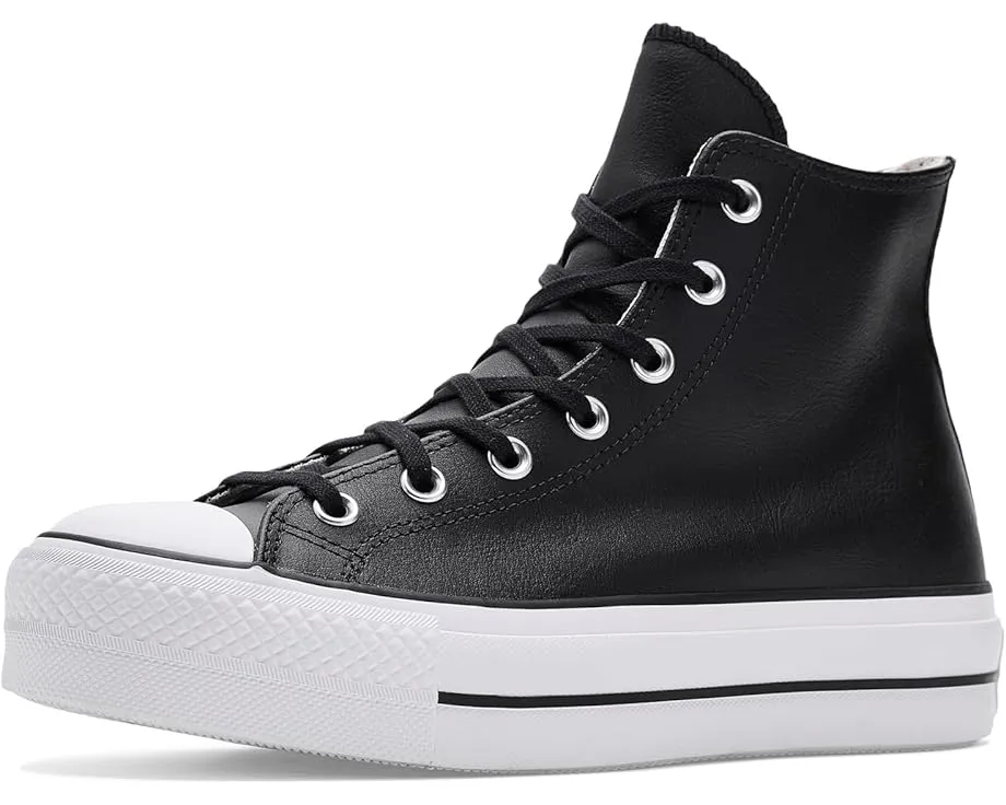 Converse Chuck Taylor All Star высокие кожаные кроссовки на платформе