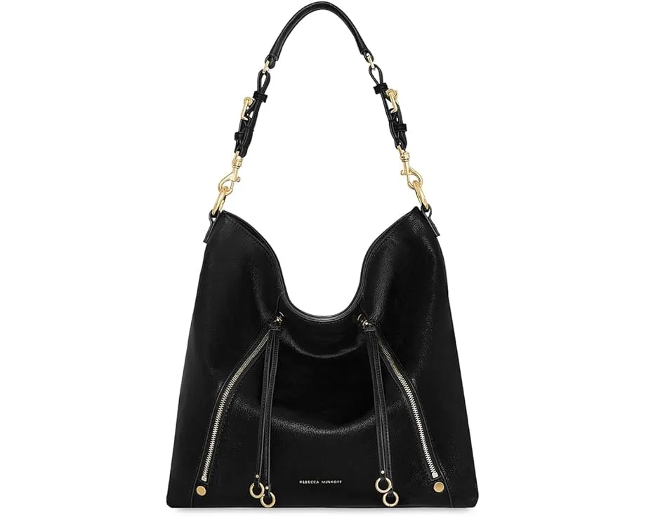 Сумка Rebecca Minkoff Rivington Hobo из натуральной кожи с регулируемыми ремнями
