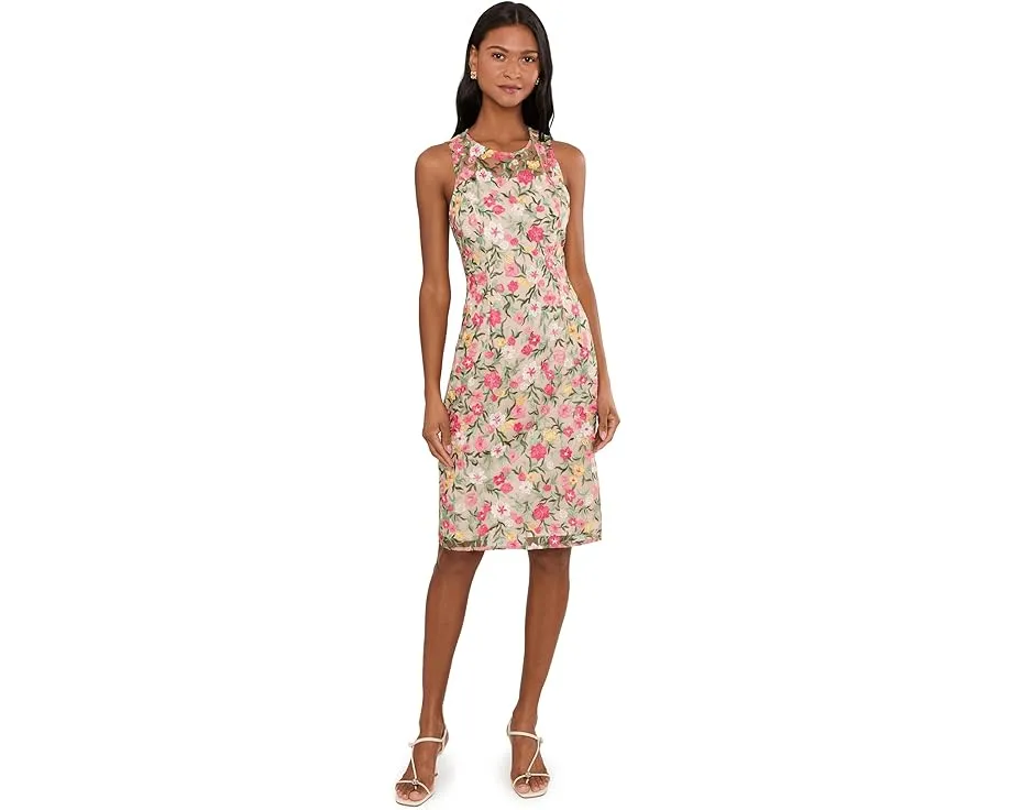 Платье Floral Short Dress от Adrianna Papell с цветочным принтом