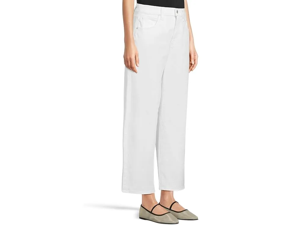 Джинсы-клеш Paige Cameron Ankle белого цвета с высокой посадкой и пятью карманами