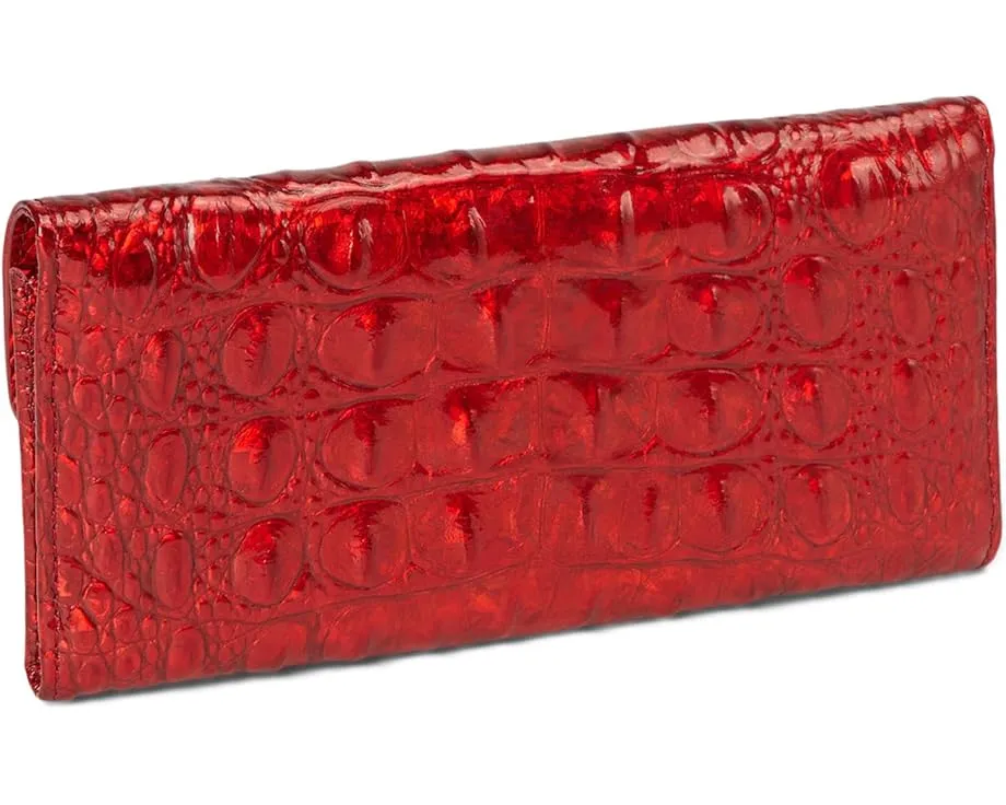 Дорожный кошелек Veronica от Brahmin с металлическим блеском и карманами