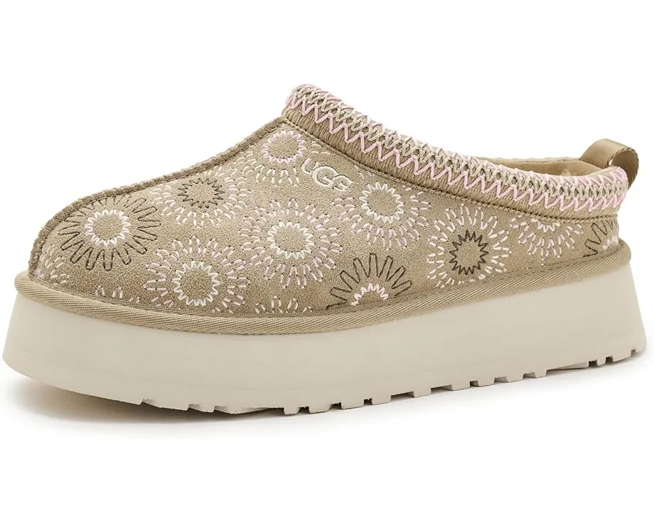 Тапочки UGG Tazz Sun Stitch с вышивкой и подкладкой из меха