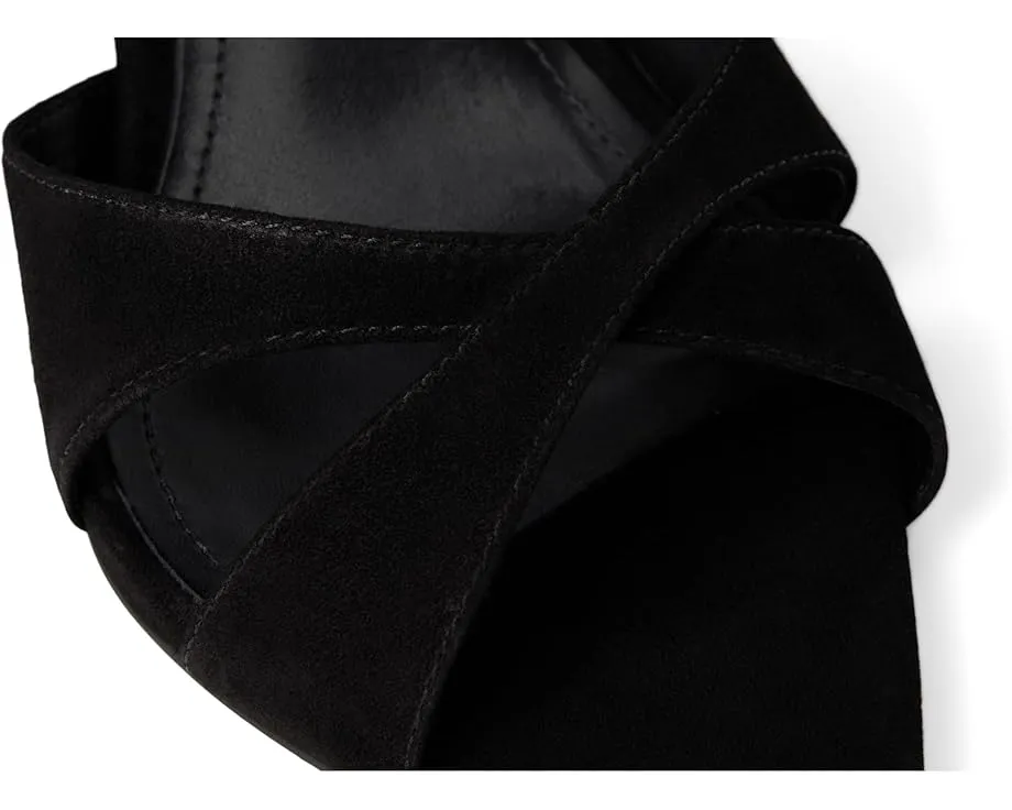 Туфли-мюли Schutz Hilda Leaf из замши на шпильке с перекрещивающимися ремешками