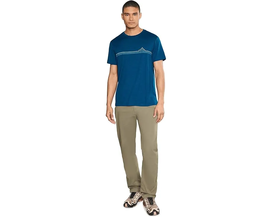 Футболка Icebreaker Merino 150 Tech Lite с коротким рукавом и полосками из мериносовой шерсти