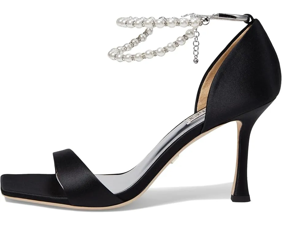 Сандалии Badgley Mischka Loretta с квадратным носком и бисерными бретелями на щиколотке