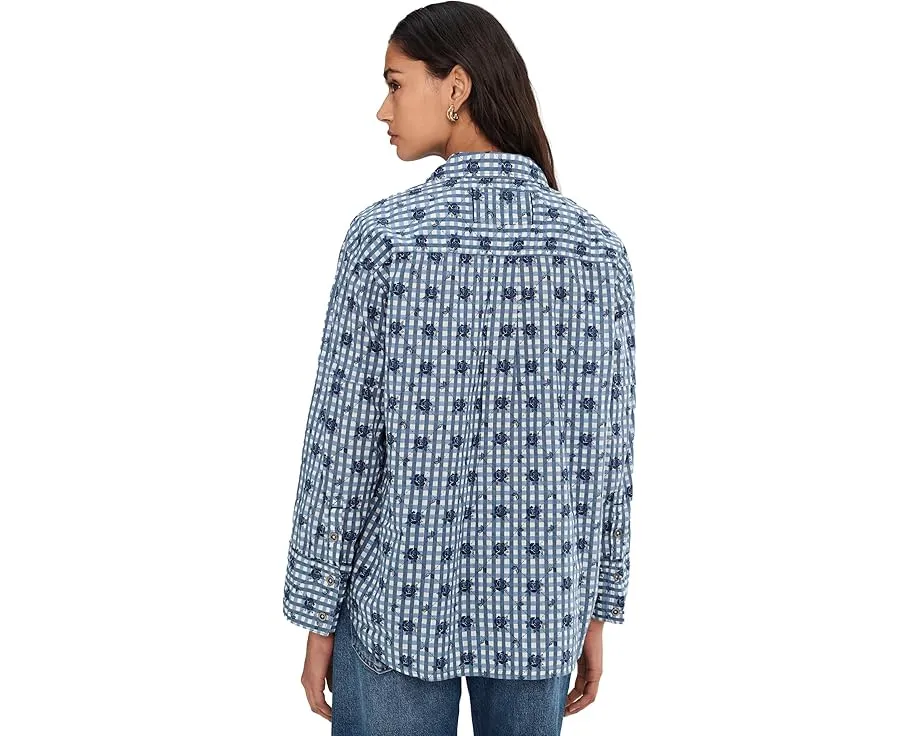 Рубашка Free People We The Free Flower с камуфляжным принтом и вышивкой