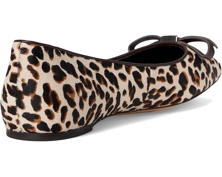 Балетки Kate Spade New York Deco Bow из леопардовой велюровой кожи с бантом