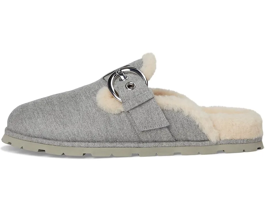 Stuart Weitzman Мюли Chrystie из овчины с большой пряжкой