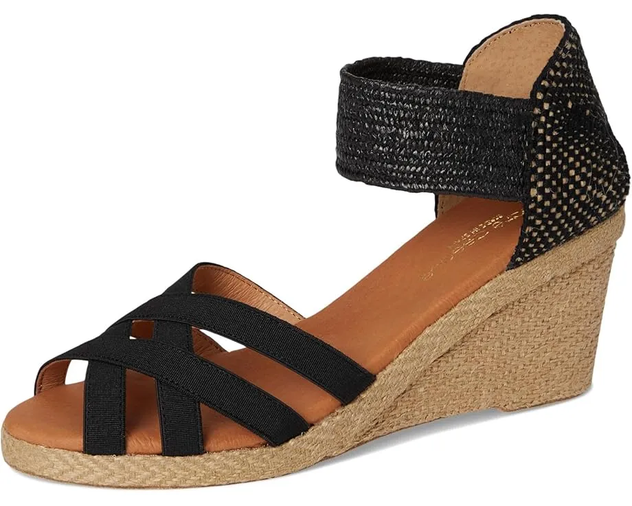 Сандалии Adin на танкетке из эластичной рафии с открытым носком