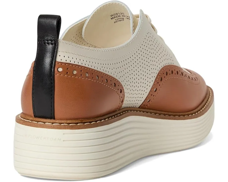Оксфорды Originalgrand Platform Wing Tip на платформе с декоративными перфорациями от Cole Haan