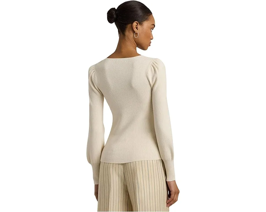 Lauren Ralph Lauren свитер с пышными рукавами и рубчиком