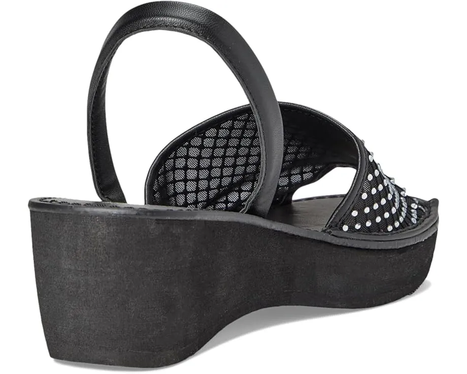 Сандалии Fine Glass Mesh с блестящей сеткой и ремешком на щиколотке