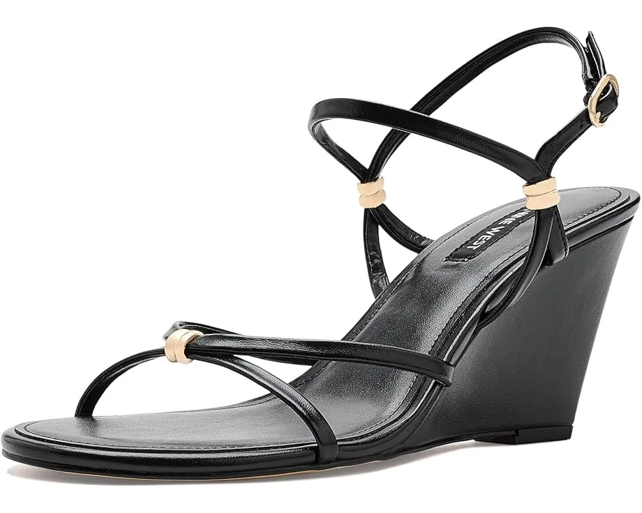 Босоножки Nine West Devva на танкетке с регулируемым ремешком на щиколотке