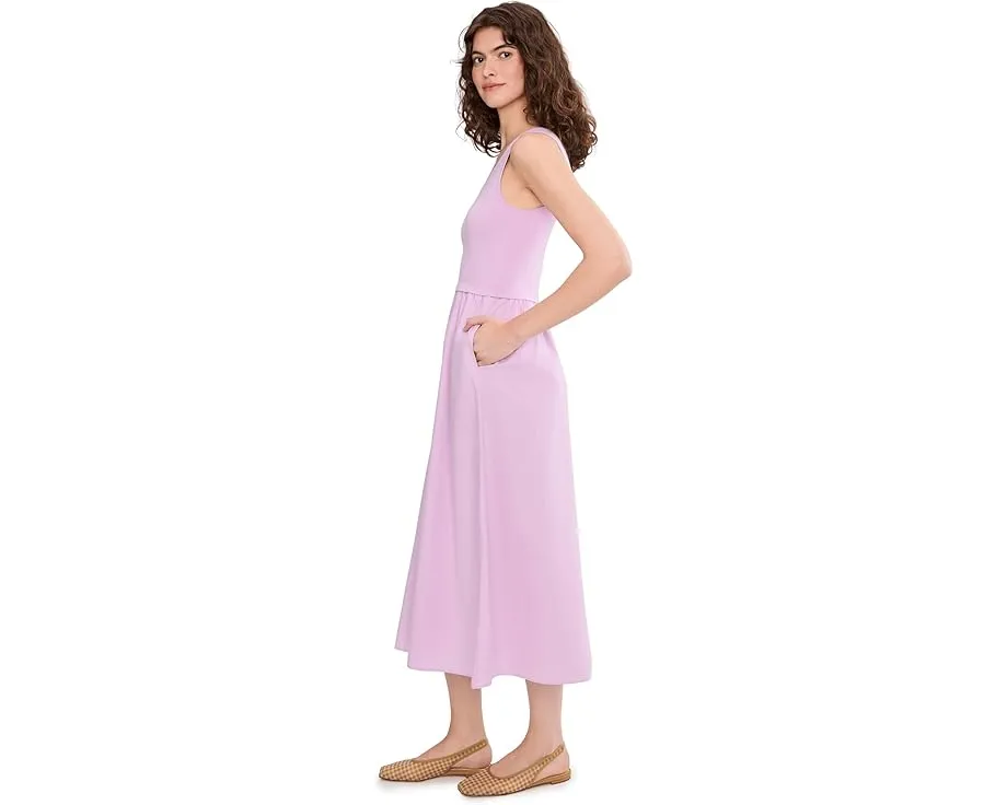 Mixed Media Scoop Neck Dress