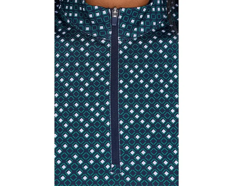 Топ Callaway Framing Geo с короткими рукавами и молнией на четверть