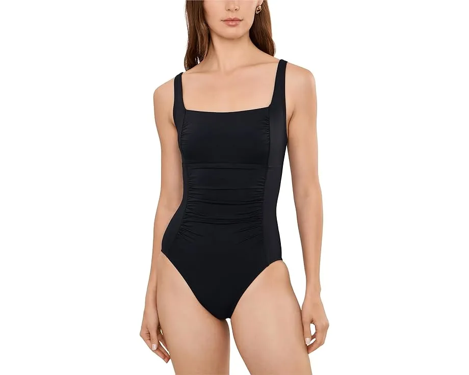 Купальник Tommy Bahama Pearl Square Neck One-Piece с поддержкой и UPF 50+