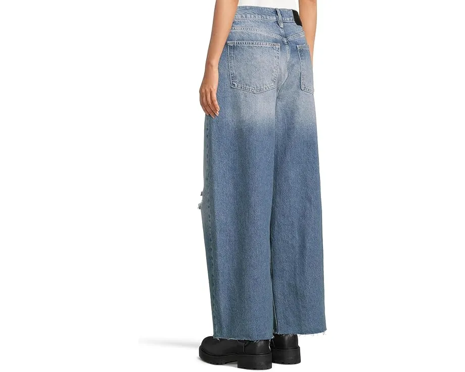 AllSaints Aki Crossover Jean джинсы с завышенной талией и широкими штанинами