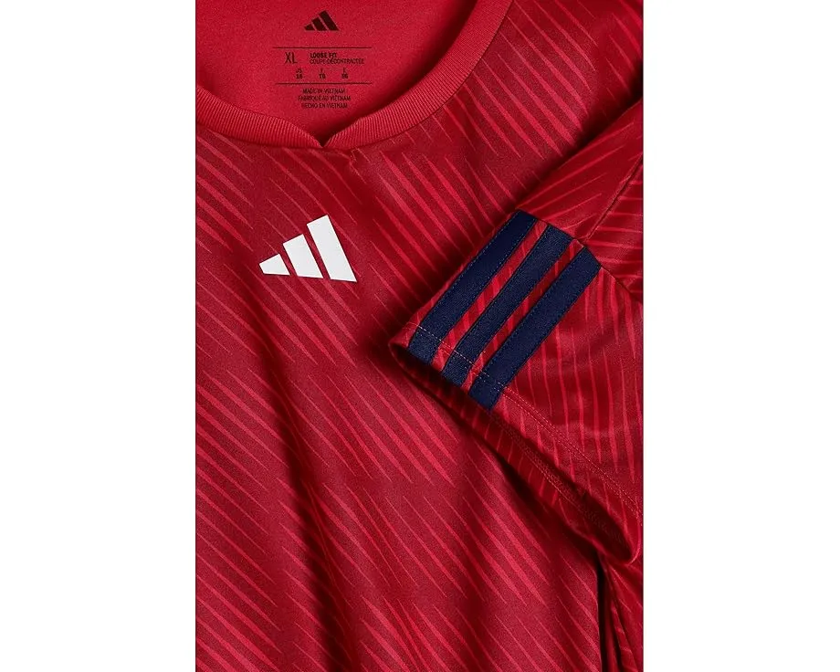 Детский топ adidas Kids с футбольным принтом из переработанного полиэстера