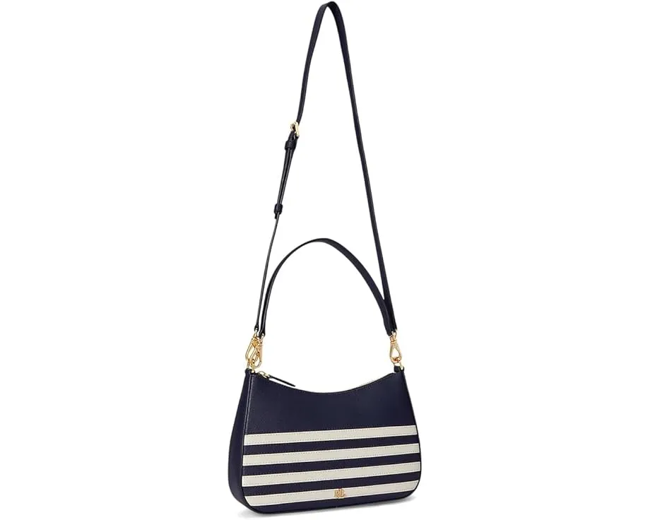 Сумка Danni среднего размера из полосатой кожи от Lauren Ralph Lauren
