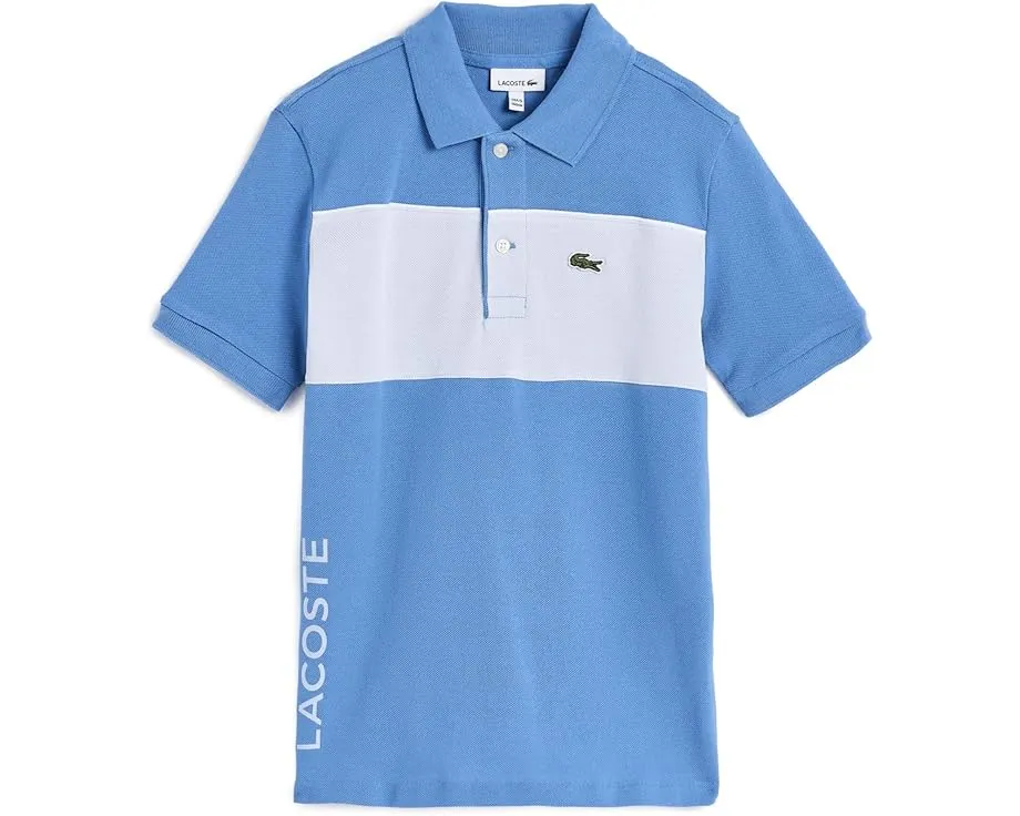 Футболка поло Lacoste с цветными вставками для школьников