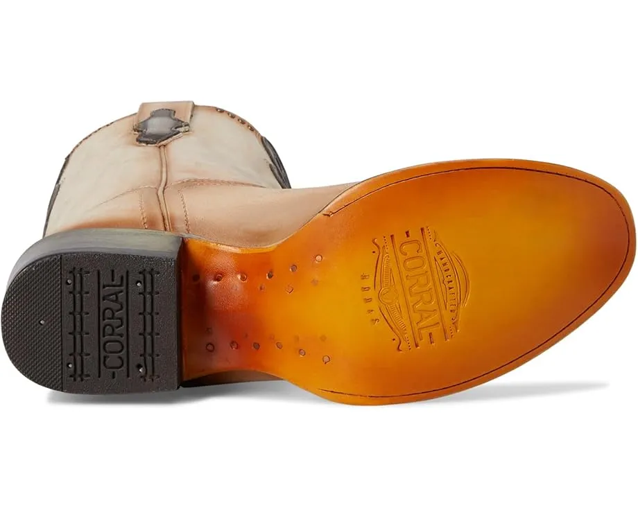 Ботинки Corral A4760 до середины икры с вышивкой и накладками из кожи коровьей