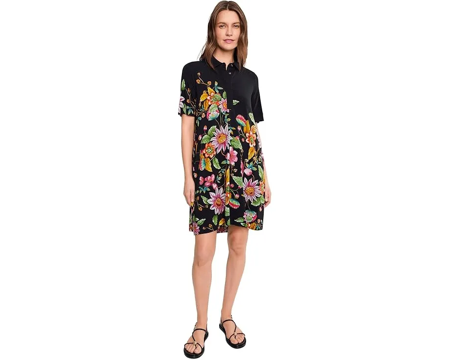 The Janie Favorite Polo Swing Dress- Orlaya Black