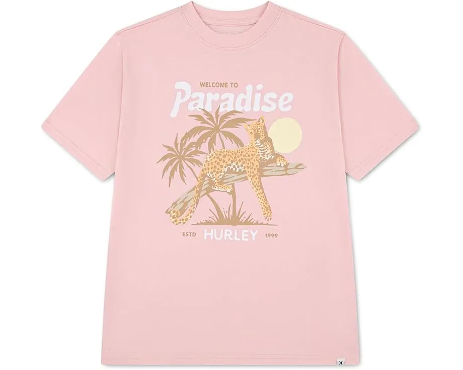 Футболка Hurley Kids Paradise с тропическим принтом и круглым вырезом