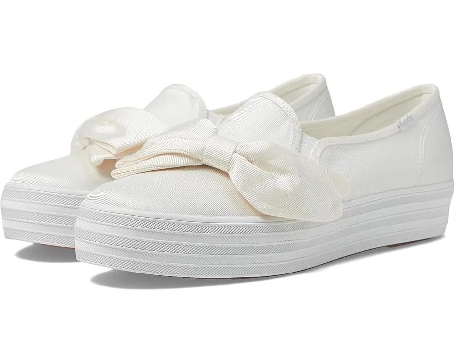 Кроссовки Keds Triple Decker на платформе с металлическим верхом