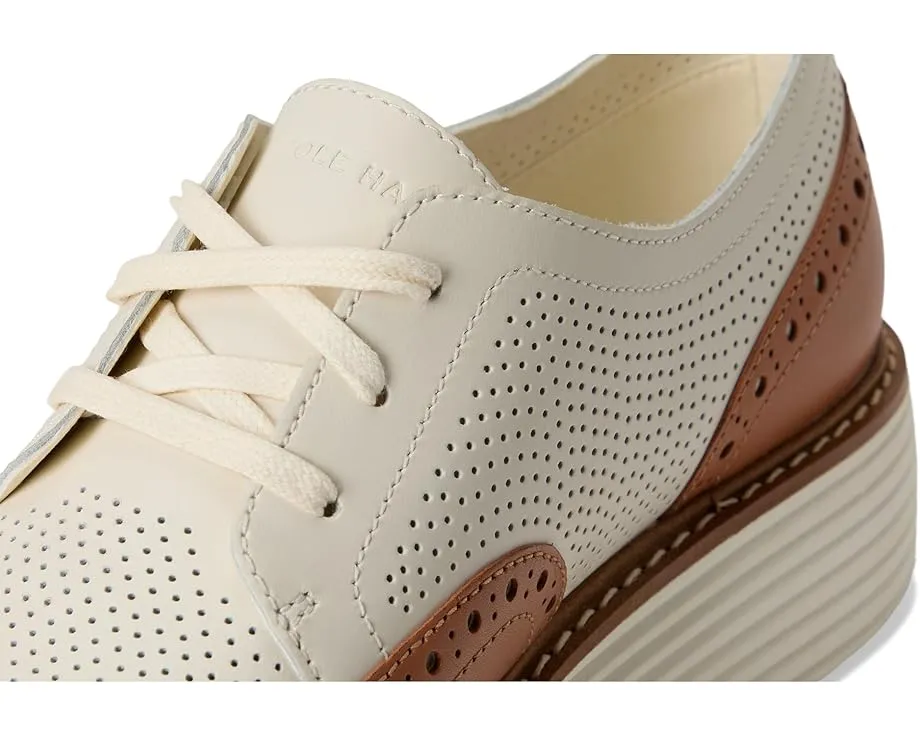 Оксфорды Originalgrand Platform Wing Tip на платформе с декоративными перфорациями от Cole Haan