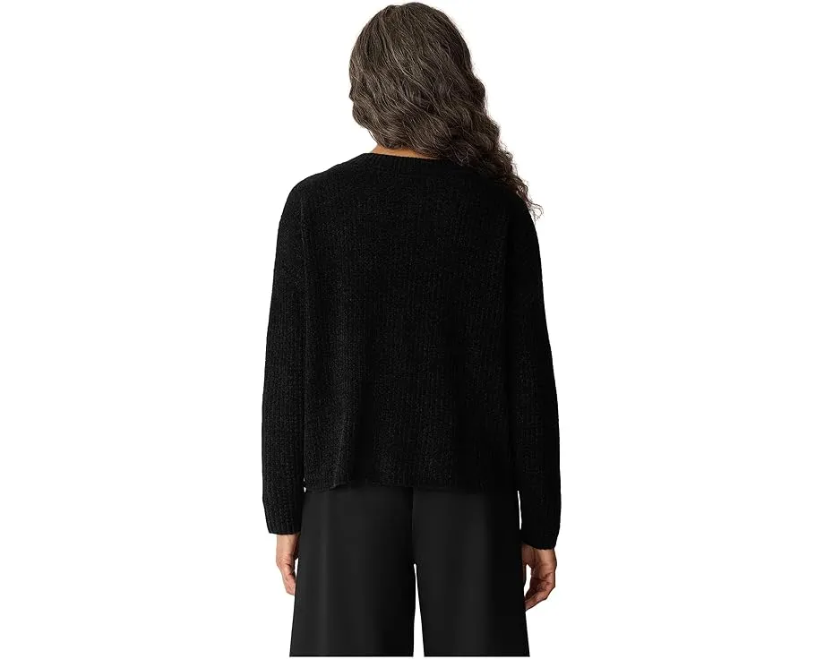 Свитер Eileen Fisher с V-образным вырезом из смесовой ткани с ворсом