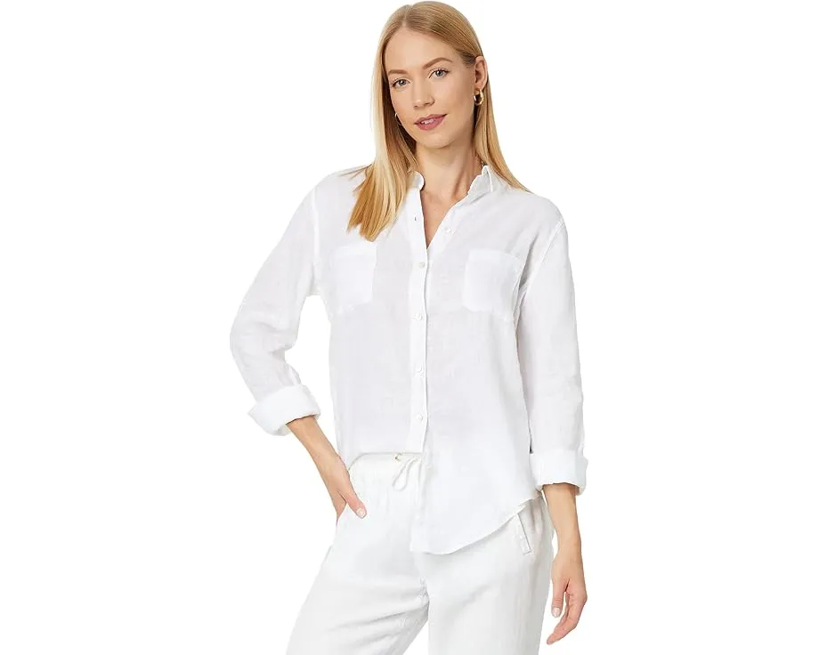 Рубашка Sea View Button-Down от Lilly Pulitzer из льна с принтом