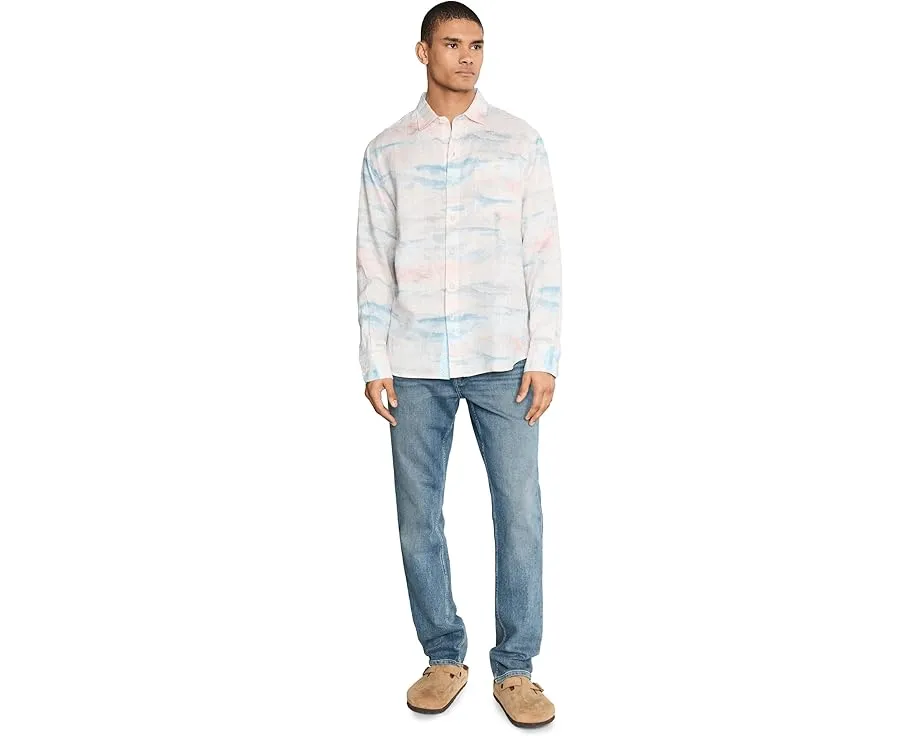 Джинсы Paige Federal Transcend Vintage Slim Straight в среднем оттенке Keppler