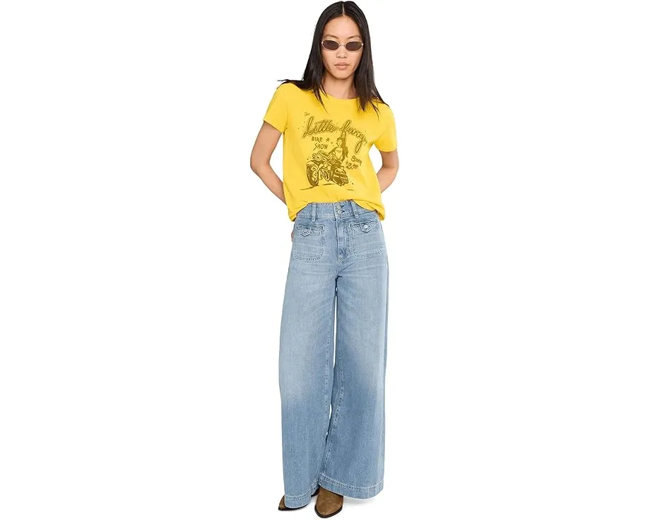 Джинсы Paige Cameron с широким поясом и прорезными карманами 31 дюйм (78.74 см) в цвете Sunshine