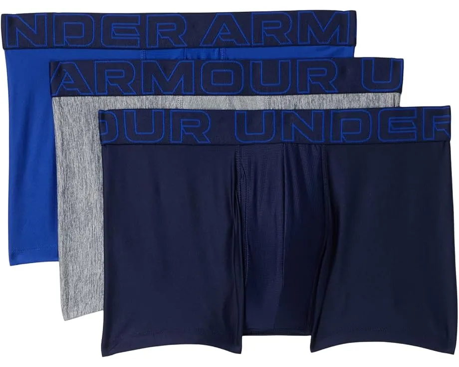 Набор из 3 боксеров Under Armour Performance Tech Solid длиной 3 дюйма (7.62 см) с технологией быстрого высыхания