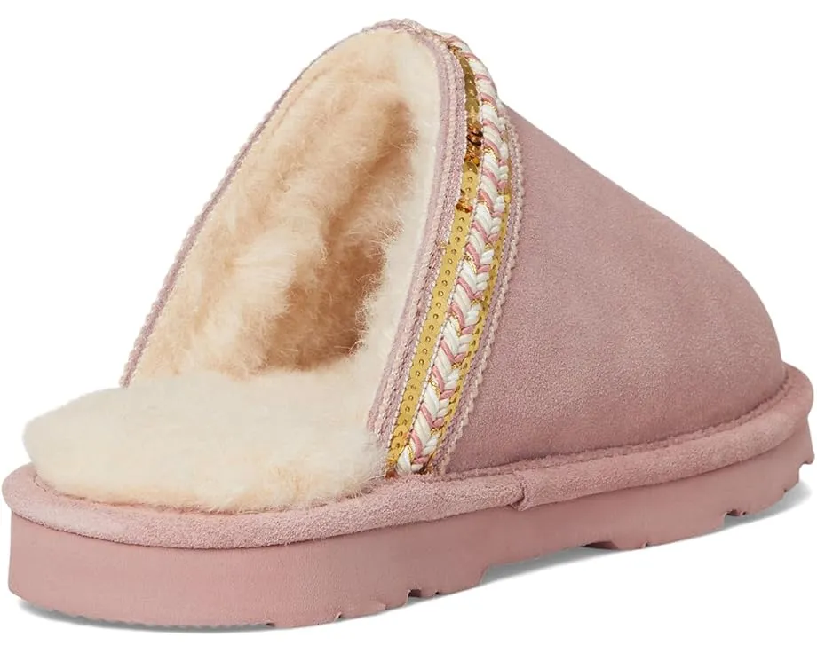 Домашние тапочки Bearpaw Tanya из замши с шерстяной подкладкой и защитой Bear Coat