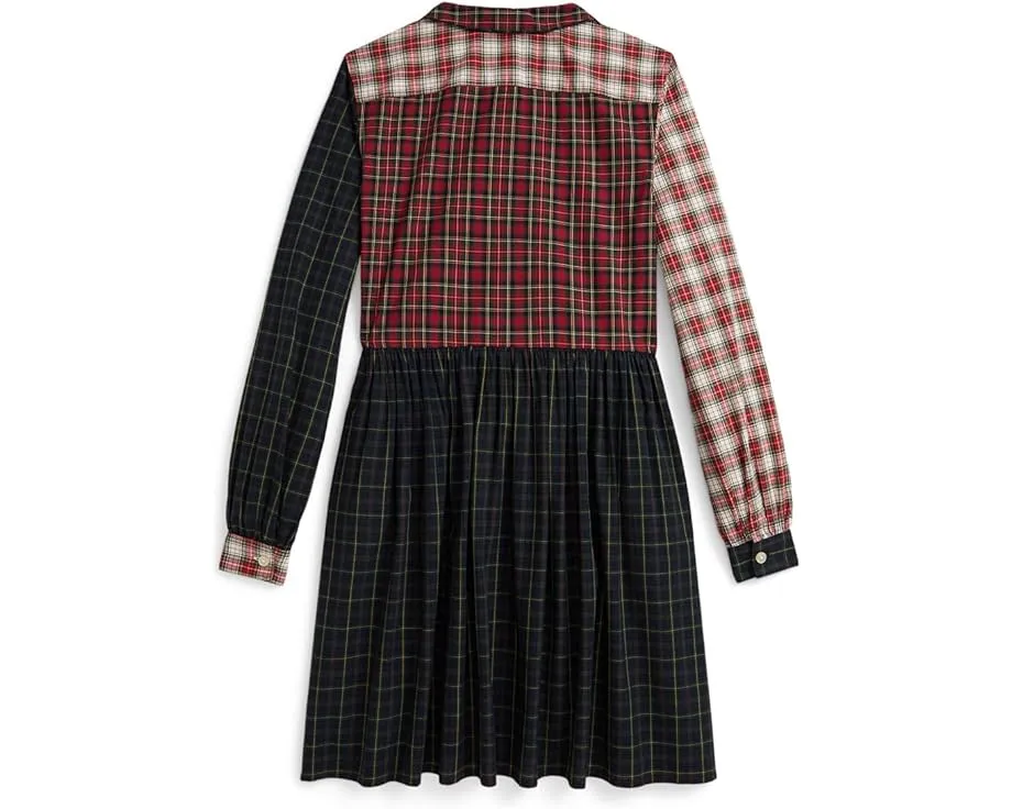 Сорочковое платье из хлопкового поплина в клетку Polo Ralph Lauren Kids