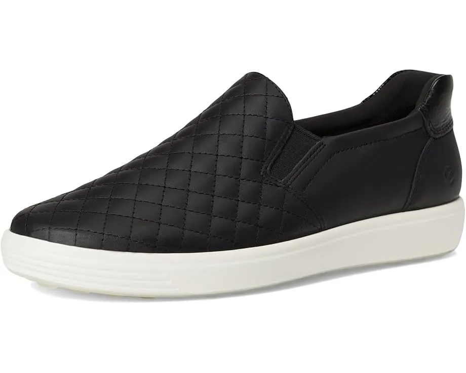 Мокасины ECCO Soft 7 Quilted Easy Slip-On с эластичной застежкой и стеганым верхом