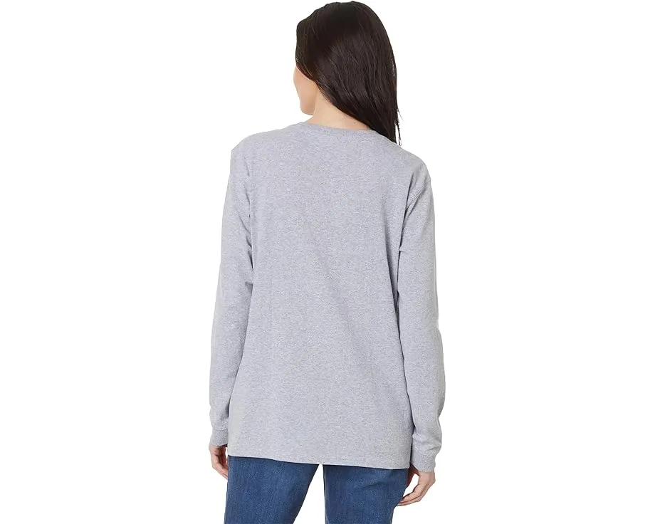 Футболка Carhartt Loose Fit Heavyweight с длинным рукавом и логотипом на рукаве