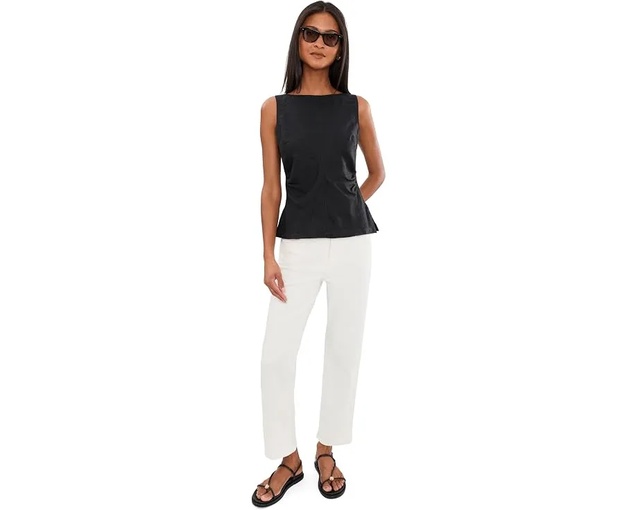 Топ Madewell New Boatneck Side Cinch Shell с лодочкой и цветочным принтом Estero L