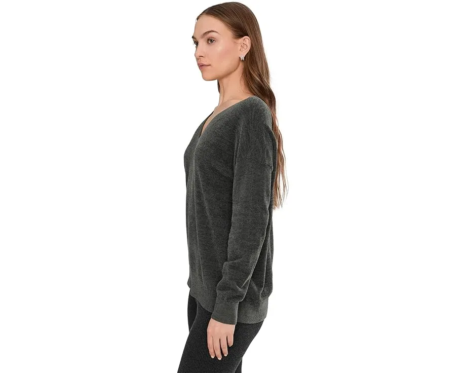 Barefoot Dreams Cozychic Ultra Lite свитер с V-образным вырезом и длинными рукавами