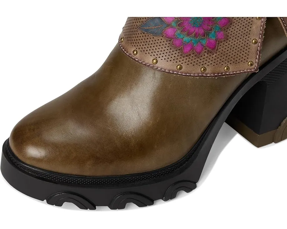 Ботильоны Carizma с ручной росписью и каблуком 9 см